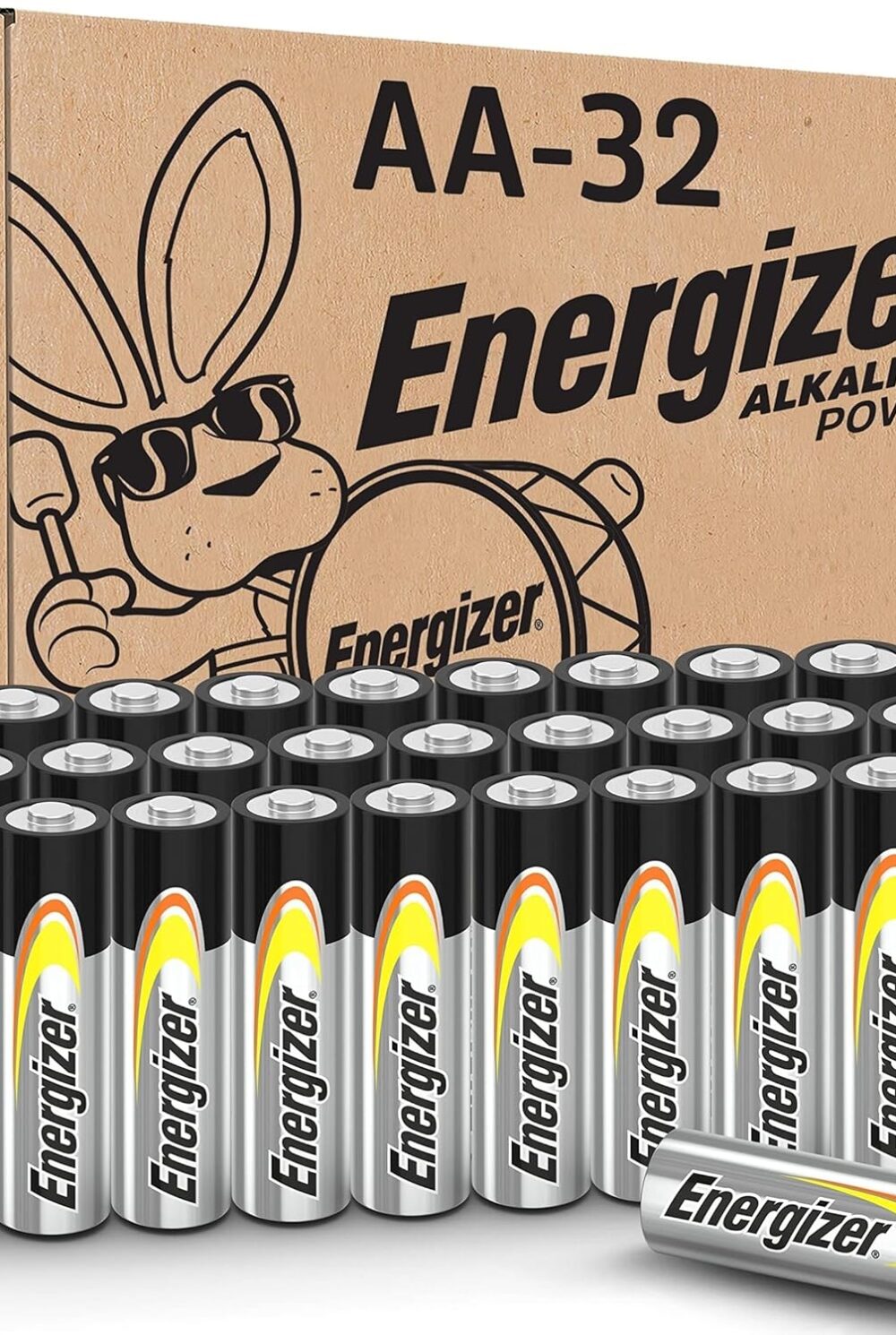 Energizer AA Batteries Alkaline Power, 32 Count Alkaline Double A Battery Pack