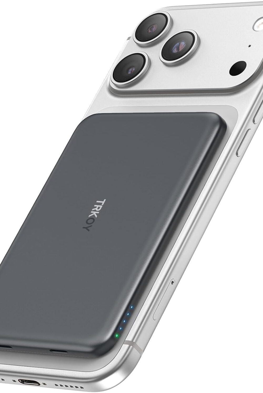 for Magsafe Portable Charger, 5000mAh Slim Wireless Magnetic Power Bank | Travel Essential for MagSafe Battery Pack with USB C Charging, Compatible with 17/16/15/14/13/12 Series (Graphite Gray)